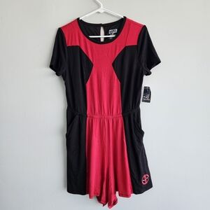 NWT DEADPOOL Cap Sleeve Romper 00 Medium Large Halloween Cosplay Piece
